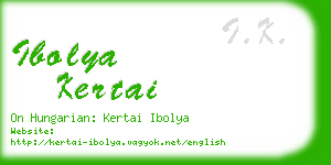 ibolya kertai business card